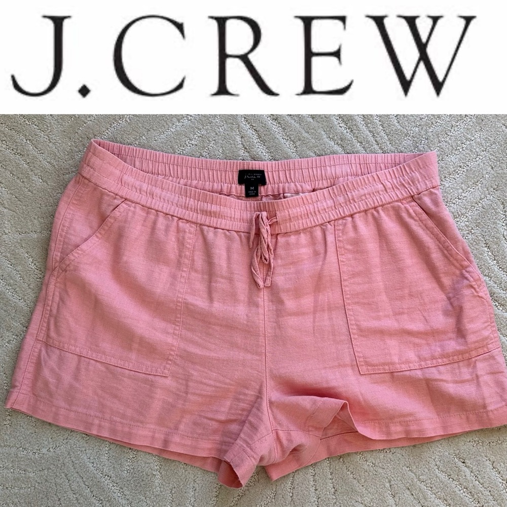 SZ M JCREW LINEN SHORTS